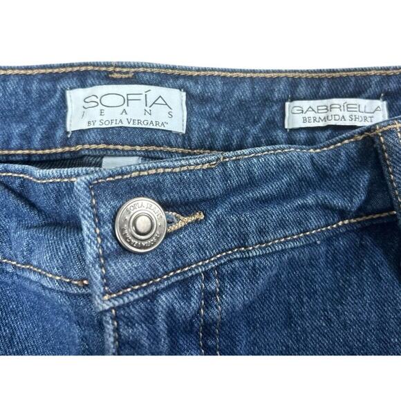 Sofia Jeans By Sofia Vergara Jean Shorts Sz 18 Gabriella Bermuda Distressed - Picture 2 of 6